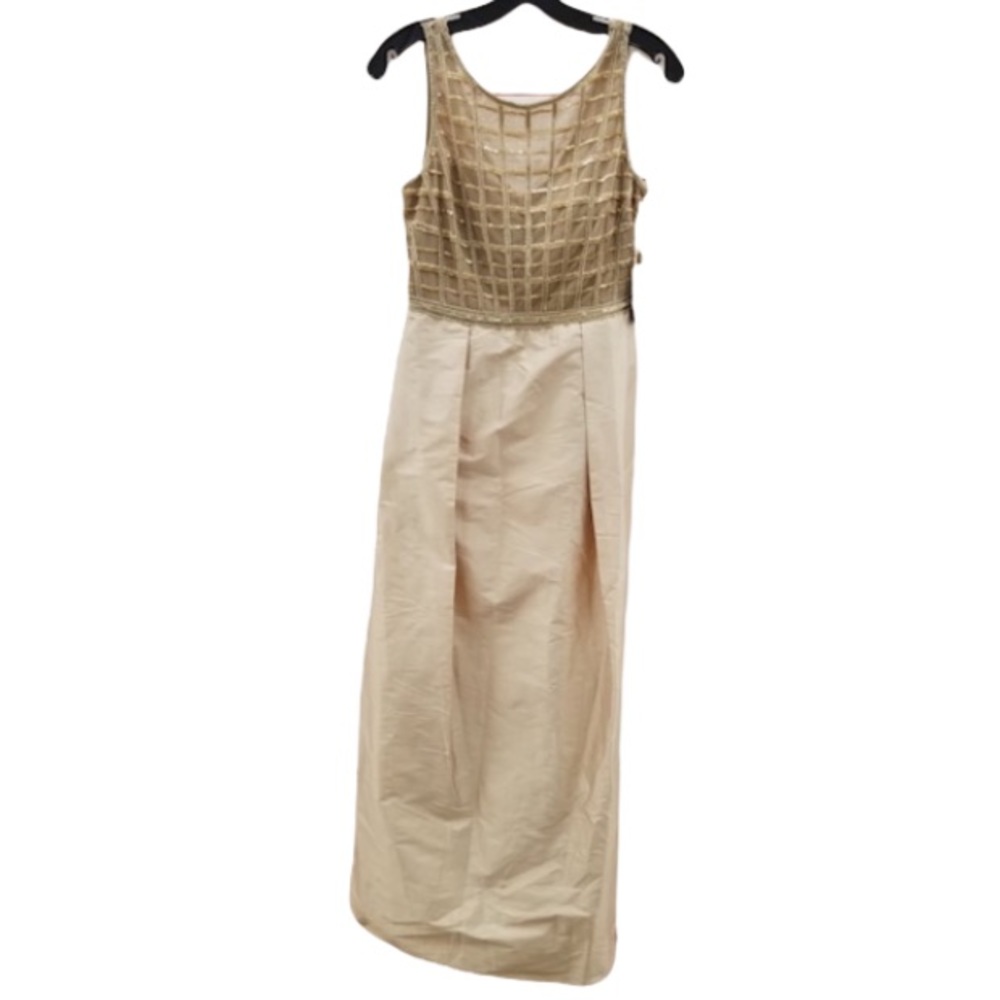NWT Aidan Mattox Beaded Bodice Taffeta Ball Gown - Picture 4 of 11